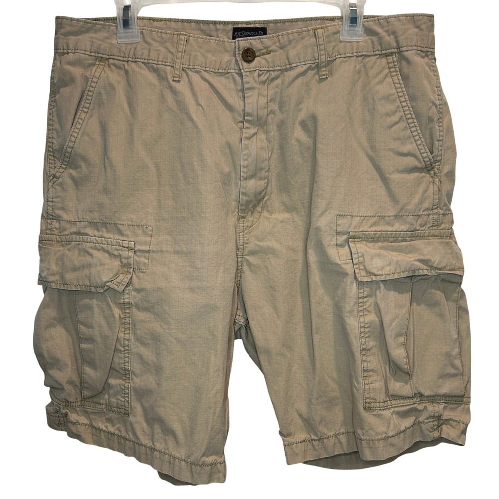 Levi's Cargo Shorts 36" Waist Men's Tan Khaki Ripstop Cotton‎ Utility Pockets